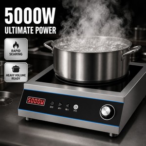 Table de cuisson à induction commerciale 5000W 110V 220V robuste pour restaurant, hot pot et cuisine asiatique professionnelle - Product Image 3