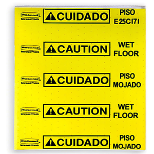 Tappetini Assorbenti Rubbermaid, Confezione da 25, Segnale di Attenzione Pavimento Bagnato - Product Image 2