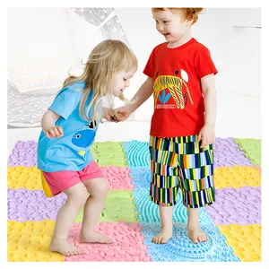 Sensorische ortho pä dische Puzzle matte für Kinder Füße Tritt Zappeln Spielzeug Set Massage modul Matte Akupressur Fuß matte