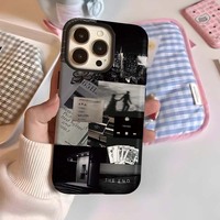 Nouvelle coque de téléphone portable populaire en PC rigide et TPU souple avec impression film brillant pour iPhone 7 8 X Xr XS 11 12 13 14 15 16 Pro Max