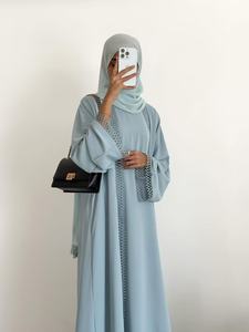Nouvelle Collection 2026 : Ensemble <span class=keywords><strong>Deux</strong></span> Pièces Abaya Ramadan en Dentelle pour Femmes – Vêtements Islamiques de Dubaï – Vente en Gros - Product Image 2
