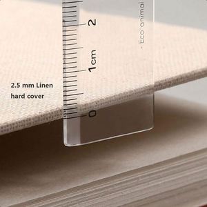 Retro <b>Mini</b> Linen Plain Cover Sketchbook 160GSM Thick Refillable Loose Leaf <b>Notebook</b> - Product Image 4