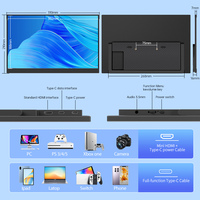 Monitor Portátil Táctil de 14 Pulgadas FHD 1080P IPS Tipo C HD con Soporte Ajustable para Laptop y Teléfono OEM ODM