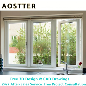 Fenêtre à battant en PVC AOSTTER prête à être expédiée, dimensions standard américaines et guide d'installation pour distributeur local, insonorisée - Product Image 3