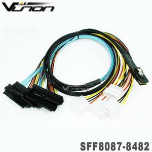 Chất lượng cao Mini SAS Cáp sff8087 để sff8482 1 đến 4 SAS <span class=keywords><strong>SATA</strong></span> cung cấp điện 50cm - Product Image 2