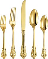 Fabricants d'argenterie royale de luxe en acier inoxydable 304 fourchettes couteaux couverts vintage de banquet ensemble de couverts pour mariage