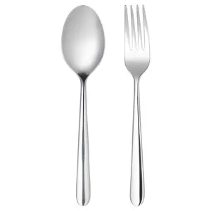 Cubiertos de acero inoxidable raros, mesa de comedor de alto acabado, diseño superior para servir, juego de cubiertos de Color plateado, cubiertos para uso doméstico y de cocina - Product Image 1