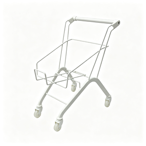 Chrome Wire Mesh Shopping <b>Cart</b> 340L Supermarket Heavy Duty Silent Swivel <b>Wheel</b> Large Capacity Grocery Retail Use Set Kit - Product Image 5