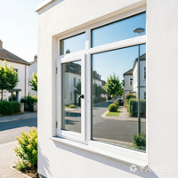 Ventanas Abatibles Modernas de PVC con Mosquitera Plegable de Acero Inoxidable, Vidrio Templado de Baja Emisividad con Certificación Energy Star, para Exteriores, Norteamérica
