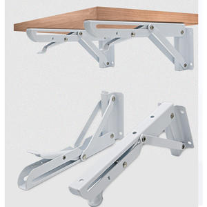 Estante de montaje en pared de acero inoxidable/hierro, estante flotante plegable de diseño K, soportes de soporte montados en la pared - Product Image 3