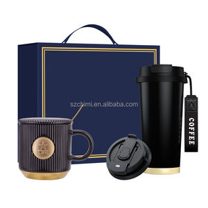 Wedding Souvenirs <strong>Gift</strong> Sets 2025 - Vacuum Mug &amp; Ceramic Cup with Custom Design Corporate <strong>Gifts</strong> - Product Image 1