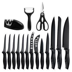 Ensemble de couteaux de chef de luxe de 17 pièces avec lames en acier inoxydable, design écologique, logo personnalisé - Accessoires de cuisine - Product Image 1