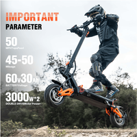 Envío Gratis desde Almacén en la UE, Scooter Eléctrico Plegable de Aleación de Aluminio, Llantas Todoterreno de 11 Pulgadas, 80 km/h, Motor Dual de 6000 W, Batería de 30 Ah
