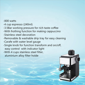 Thema Économique Basse Pression 240Ml 3.5Bar Chaudière À Vapeur <span class=keywords><strong>Dosette</strong></span> De Café Italien Café Moulu Espresso Cappuccino Machine À Café Maker - Product Image 3