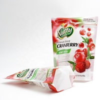 Sac en plastique à fermeture éclair refermable avec logo personnalisé, pour emballage de fraises, raspberry et cerises