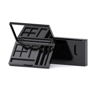 Palette de fards à paupières magnétique détachable en plastique ABS écologique noire Choebe avec tiroir et miroir