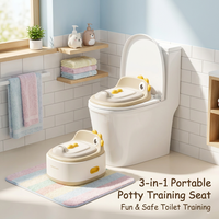 Pot de toilette 3-en-1 pour bébé - Siège portable pour tout-petits garçons et filles, facile à nettoyer