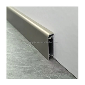Installation facile Accessoires de décoration mats pour sols domestiques <span class=keywords><strong>Plinthe</strong></span> en alliage d'aluminium Ligne de <span class=keywords><strong>plinthe</strong></span> Profil Garnitures de carreaux - Product Image 3