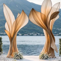 I1192 Arrangement floral très vendu pour la décoration de plafond, décoration de mariage, fleurs géantes en organza à pétales multiples