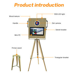 Ipad <span class=keywords><strong>Trio</strong></span> Photomaton ipad Walmut Bois <span class=keywords><strong>Photo</strong></span> Booth Shell avec Écran Tactile Vintage <span class=keywords><strong>Photo</strong></span> Booth ipad - Product Image 4