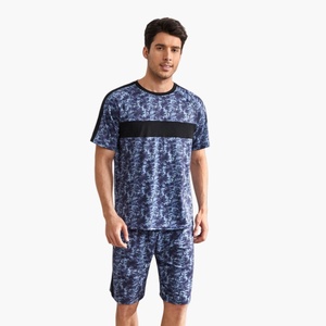 Knitted <b>Thermal</b> <b>Men's</b> Sleepwear Short Pajamas Bamboo <b>Pyjama</b> Sets For <b>Men</b> Custom Private Label Print Logo <b>Mens</b> Homewear Clothing - Product Image 6