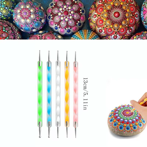 Juego de 14 herramientas de cerámica transfronterizas para tallado de arcilla y piedra, bolígrafo de punteado multifunción para arte de uñas, venta al por mayor TN068 Opp - Product Image 3