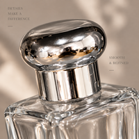 Flacon de parfum en verre de luxe 50 ml, noir mat, vaporisateur, emballage de parfum