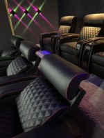 Leichte Luxus Vip Heimkino Möbel Power Liege sofa Medien raum Diamant stich Elektrische Liege Kopfstütze Kinos itze