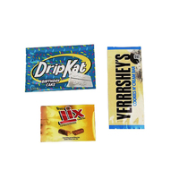 Sachet d'emballage personnalisé imprimé pour mini-barres de chocolat au lait comestibles en plastique de qualité alimentaire, pour lait de soja biologique et bonbons gélifiés