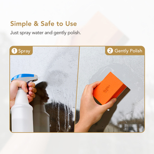 Removedor de Manchas de Agua y Sarro de Vidrio, Limpiador de Ventanas Físico, Esponja de Limpieza de Vidrio, Herramientas de Limpieza de Ventanas para el Hogar - Product Image 5