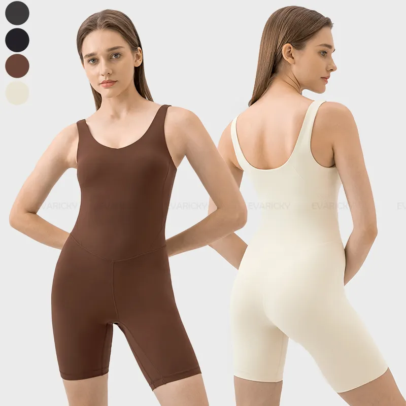 2024 Spring New Unitard Stretch Tight Workout Jumpsuit Gym Athletic Wear Women Rompers And Jumpsuits Jogging For Women Dressy