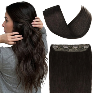 Extensions à clips en cheveux humains indiens Remy vierges 100% double-tissés, lisses et ondulés, 26 pouces, double trame, personnalisées à la machine, vente en gros - Product Image 2