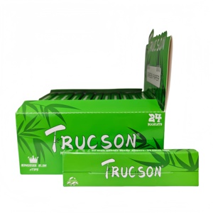 TRUCSON Green Rolling Papers <b>King</b> <b>Size</b> 32 <b>Sheets</b> With Filter Tips 32leaves+32tips/booklet,24booklets/box - Product Image 4