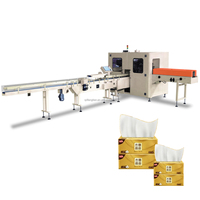 Machine d'emballage automatique de papier contrôlée par PLC, machine à serviettes intégrée à trois sacs pour papier essuie-tout