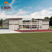 Contenedor Cbox para Escuela, Aula, Edificio Educativo, Campus Modular, Casa Contenedor de Módulos Múltiples Enlazables