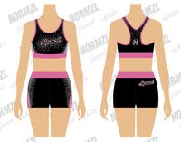 Tenue d'entraînement pour équipe de cheerleading avec strass scintillants, nouveau design, crop top court, vêtements de sport personnalisés par sublimation