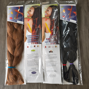 Extensiones de Cabello Trenzado TZ al por Mayor, Trama Única, Cabello Sintético Preestirado de Alta Calidad, 2X 180g, <span class=keywords><strong>Multicolor</strong></span> Natural - Product Image 5
