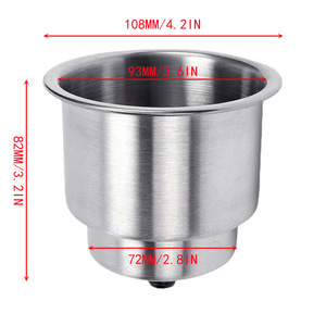 Porte-boissons en acier inoxydable 108 mm pour usage marin sur bateau - Product Image 2