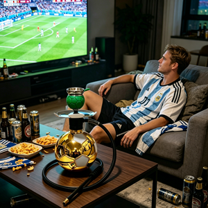 Nouvel ensemble chicha Football Gold Joy, design innovant, chicha portable en aluminium, stylo chicha en stock - Product Image 3