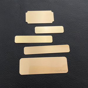 厂家批发空白金属黄铜标签粘合金属板雕刻激光铝铭牌 - Product Image 4