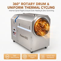 Torréfacteur Électrique Automatique pour Grains de Café, Cacao, Arachides, Machine à Torréfier en Acier Inoxydable pour Châtaignes, Noix, Graines de Tournesol