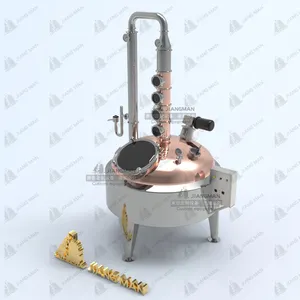 350 L Whiskey Brandy Rum Alcohol Distillation Red Copper Column Distiller Machine Ethanol Equipment