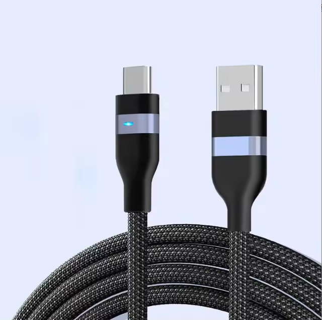 PD240W 5A/6A Fast Charging Data Cable Nylon Braided with Light 65W Charging Cable Suitable for Mobile iphone