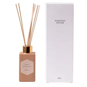 Perfume Fragrance 100ml Essential Oil Basil & Mandarine Scent Aroma Fiber Rod Glass Reed Diffuser