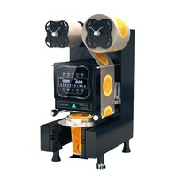 Scelleuse Entièrement Automatique pour Gobelets à Thé au Lait, Machine de Scellage de Films pour Gobelets en Plastique, Scelleuse de Gobelets en Papier, Scelleuse de Couvercles de Boissons