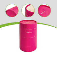 Boîte d'emballage cylindrique haut de gamme avec gaufrage et doublure en éponge pour crème cosmétique pour les yeux et diffuseur d'arômes