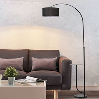 ENSEMBLE Moderne Nordique Art Designer Chambre Chevet Salon Lampadaire Led Coin Debout Pêche Lampadaire Avec Étagères