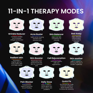 Masque facial de luminothérapie LED Aduro à 7+1 couleurs, lumière rouge <span class=keywords><strong>anti</strong></span>-âge, <span class=keywords><strong>appareil</strong></span> de beauté médicale, étanche, compatible US/CN/AU - Product Image 6