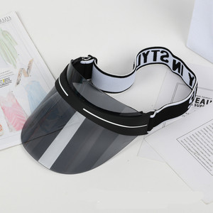 Logo personnalisé vente en gros d'usine de visières colorées chapeau pare-soleil <span class=keywords><strong>holographique</strong></span> anti-UV protection UV <span class=keywords><strong>casquette</strong></span> de visière transparente - Product Image 2