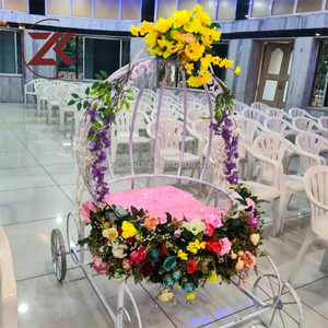 Carrito <span class=keywords><strong>de</strong></span> Calabaza Dorado <span class=keywords><strong>de</strong></span> Hierro para Bebés Recién Nacidos, Decoración para Fiestas, Sesiones <span class=keywords><strong>de</strong></span> <span class=keywords><strong>Fotos</strong></span>, Celebración del Nacimiento, Venta Caliente ZKAI - Product Image 1